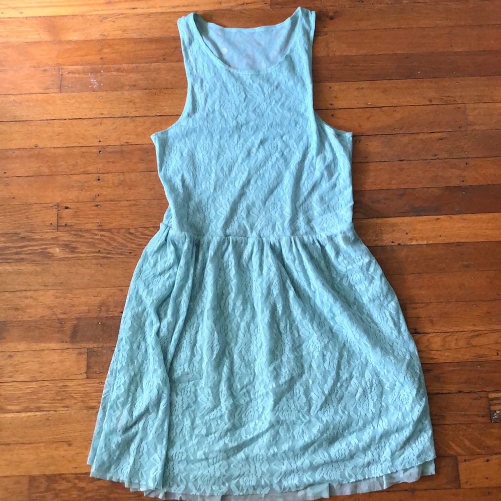 Mint lace dress from Free People